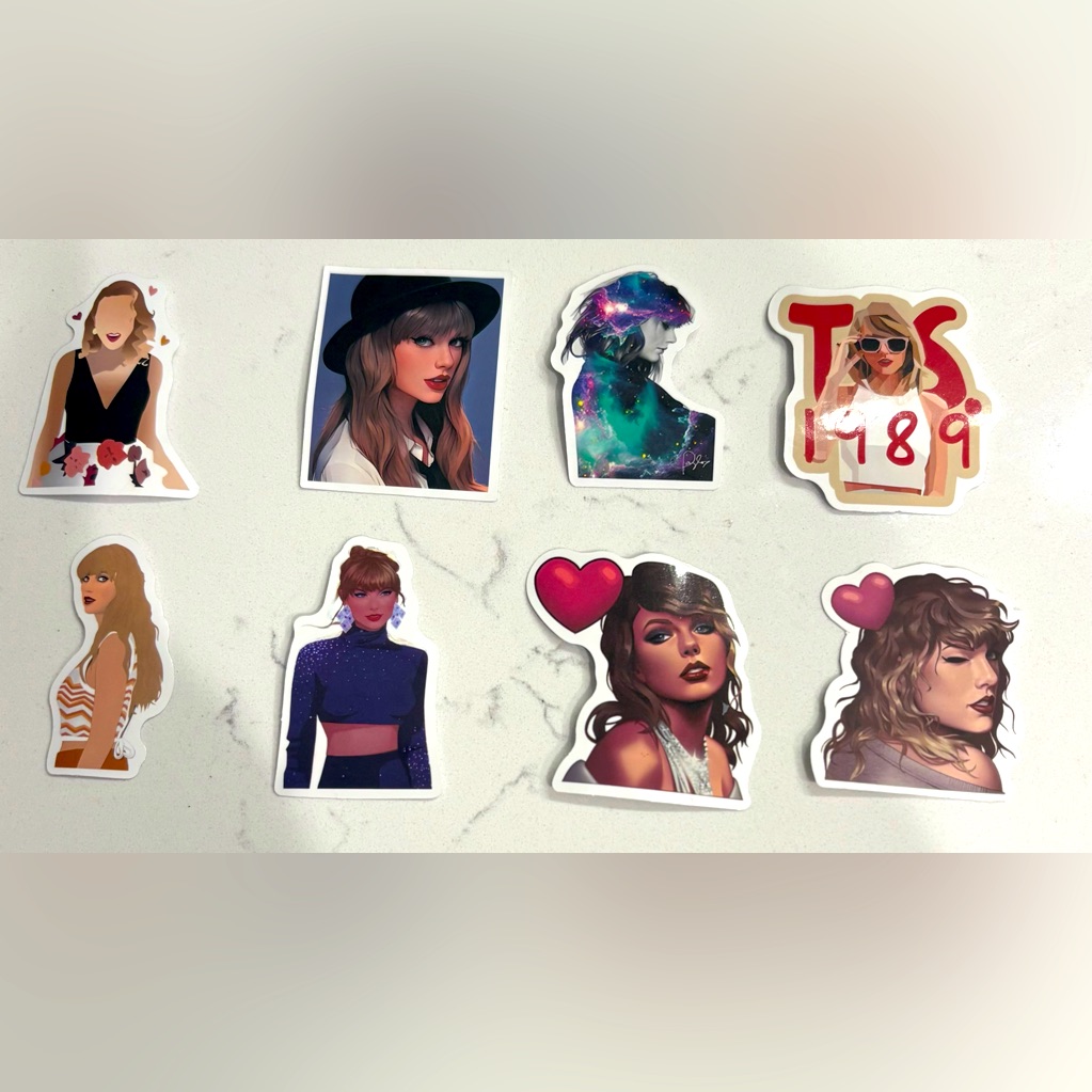 Eight Taylor Swift Stickers Lot Taylor Swift Eras Eight Taylor Swift Stickers Lot Taylor Swift Eras